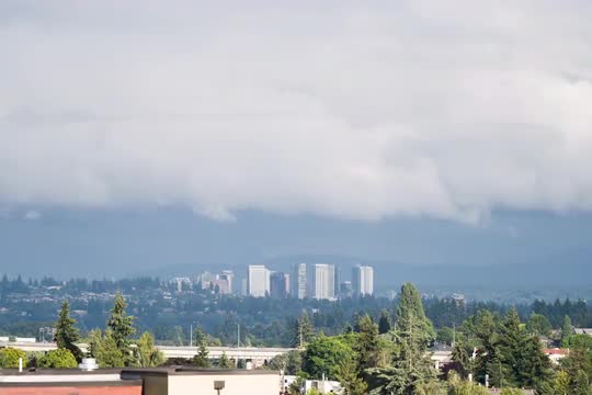 Dramatic Redmond Washington Timelapse of Shelf Arcus Clouds overhead