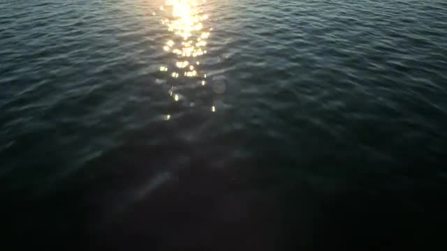 Aerial overwater Ocean view 