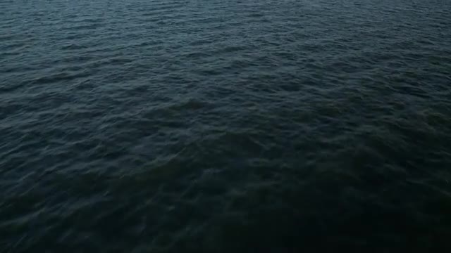 Aerial overwater low level Ocean view 