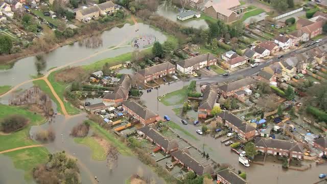 Flooding environmental disaster, Thames Valley, UK