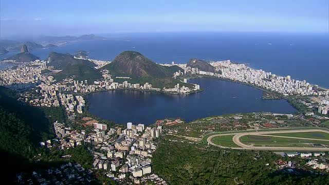 Aerial view of Lagoa, Beaches and Rio de Janeiro, Brazil