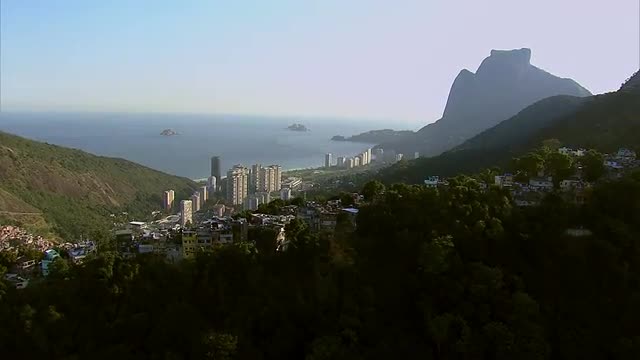 Aerial view of So Conrado, southern Rio de Janeiro, Brazil