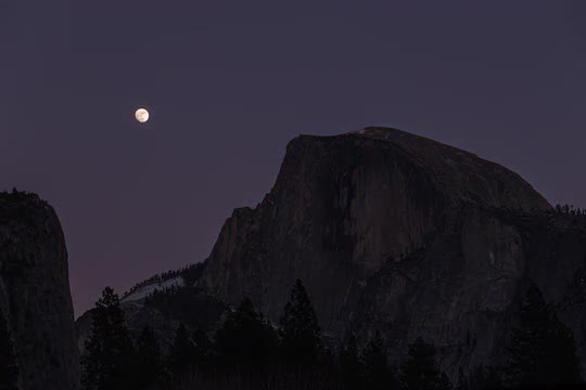 Half Dome Moonrise
