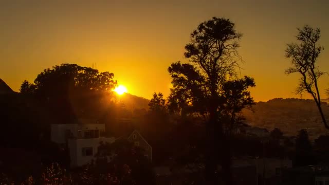 Sunset Time by Residential Area in San Francisco