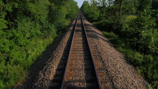 Infinite Dolly Pull Up Train Tracks Aerial