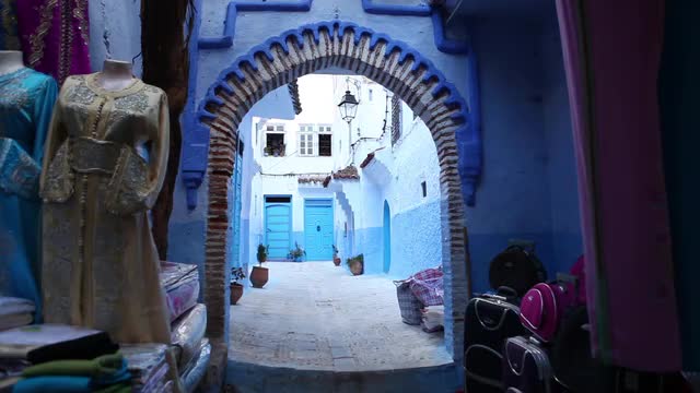 Alleyway in Chefchaouen, Morocco