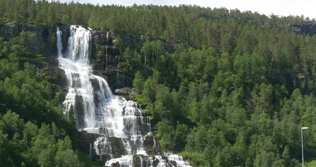 4K, Norway, Epic and beautiful waterfall