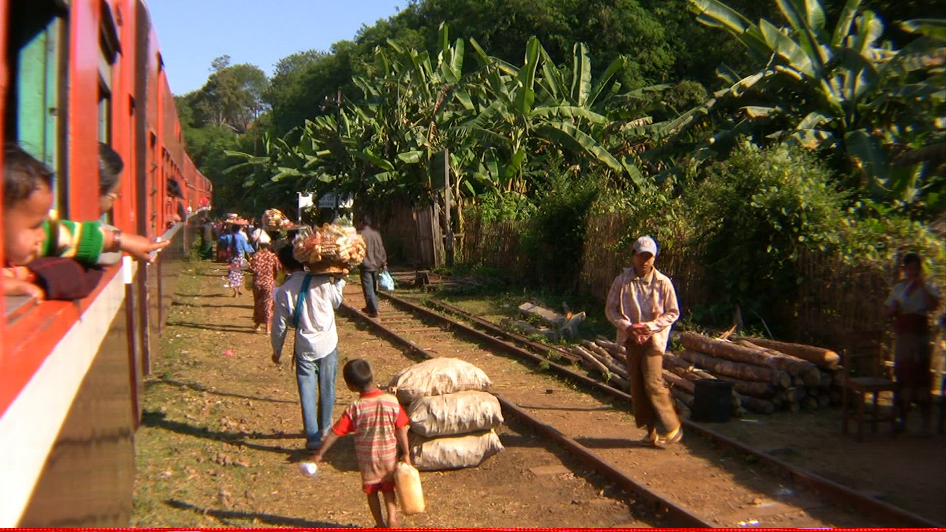 358416719 / Railway Ride / Passenger Train / Myanmar