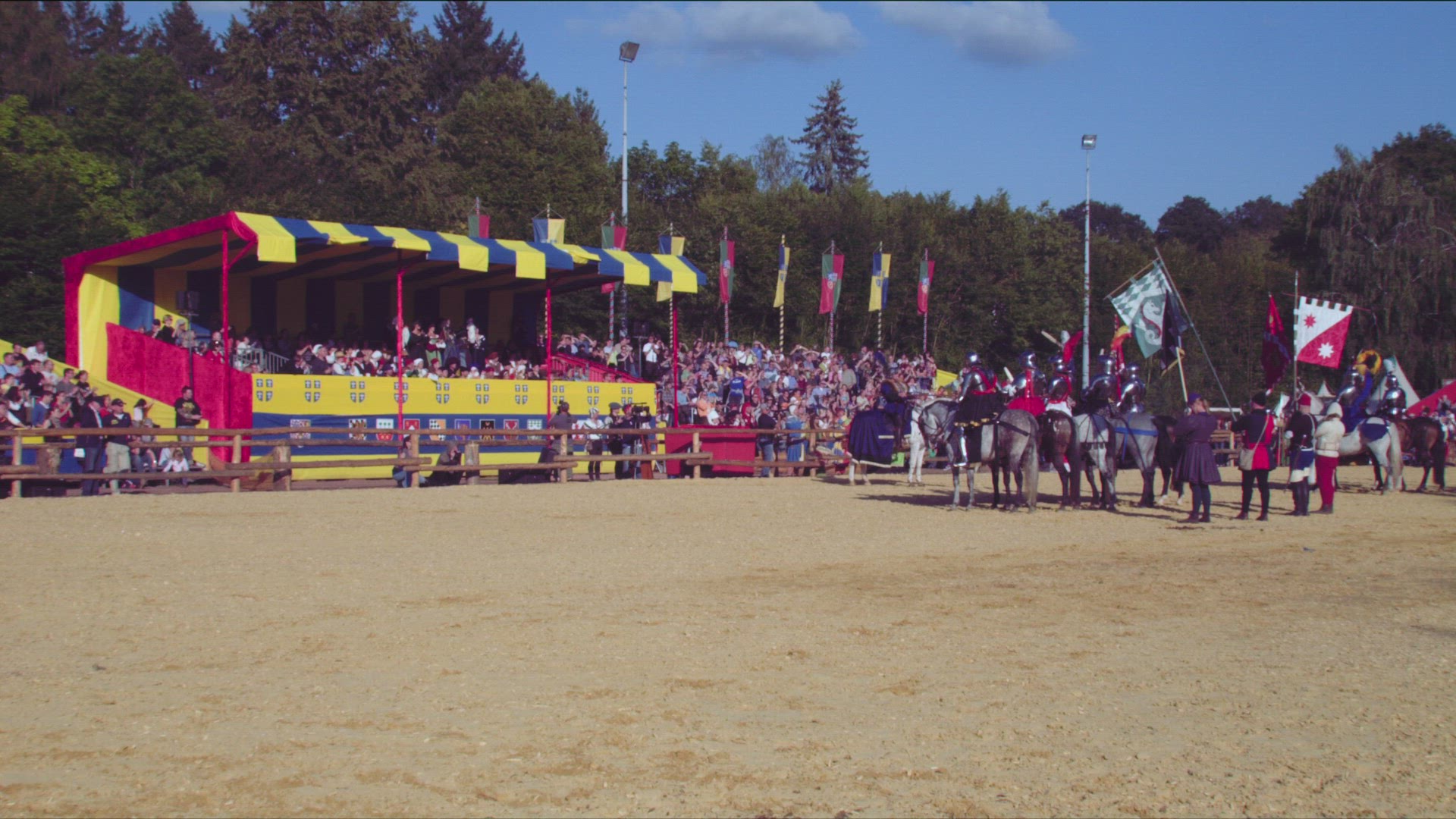 105824797 / Knight Tournament / Reenactment / Coming In / Germany