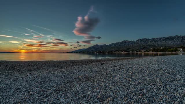 Beach Sunset, Timelapse, Croatia