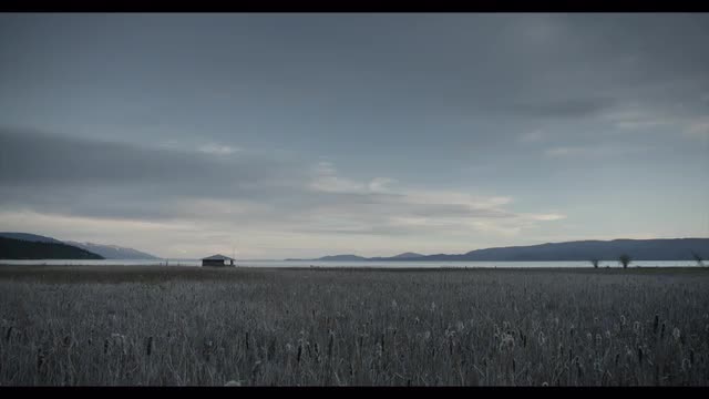 Montana Evening with Cabin and Mountains 2