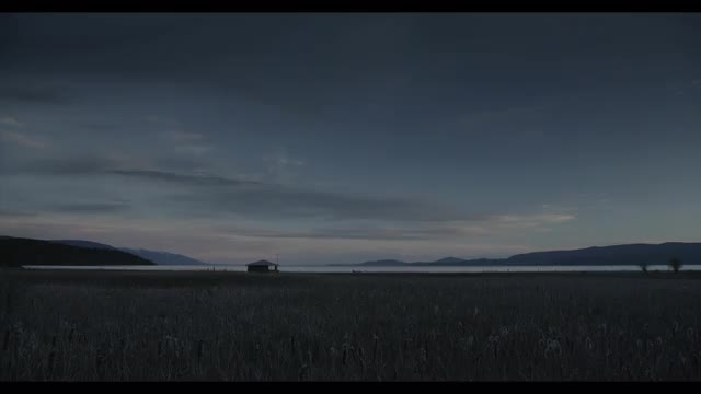 Montana Evening with Cabin and Mountains 3