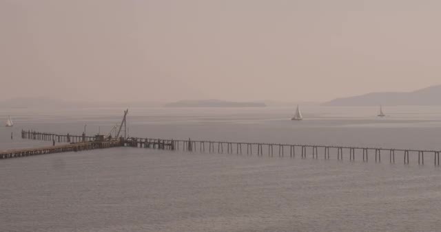 Boardwalk in Bellingham Bay