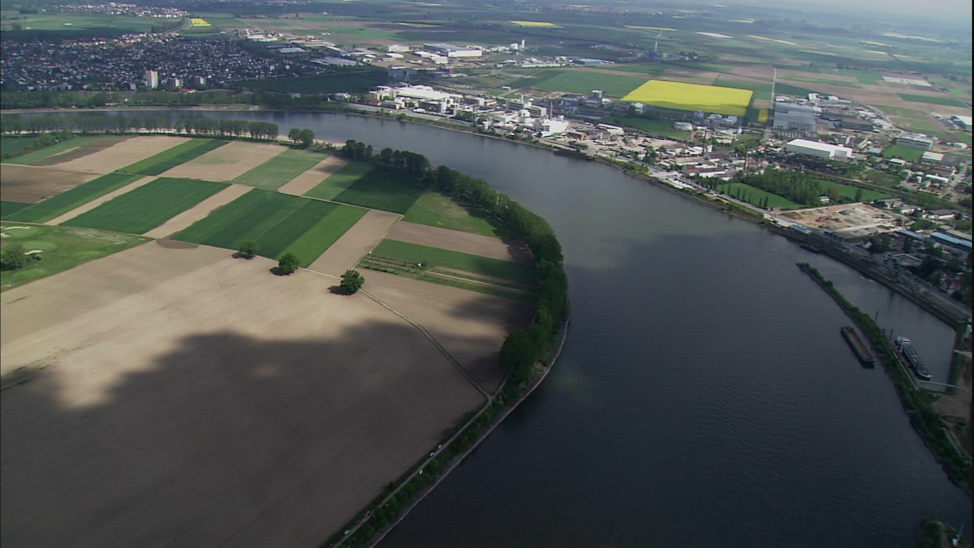 760847151 / River / Rhine / Germany / Aerial