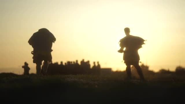 Running Medieval Soliders