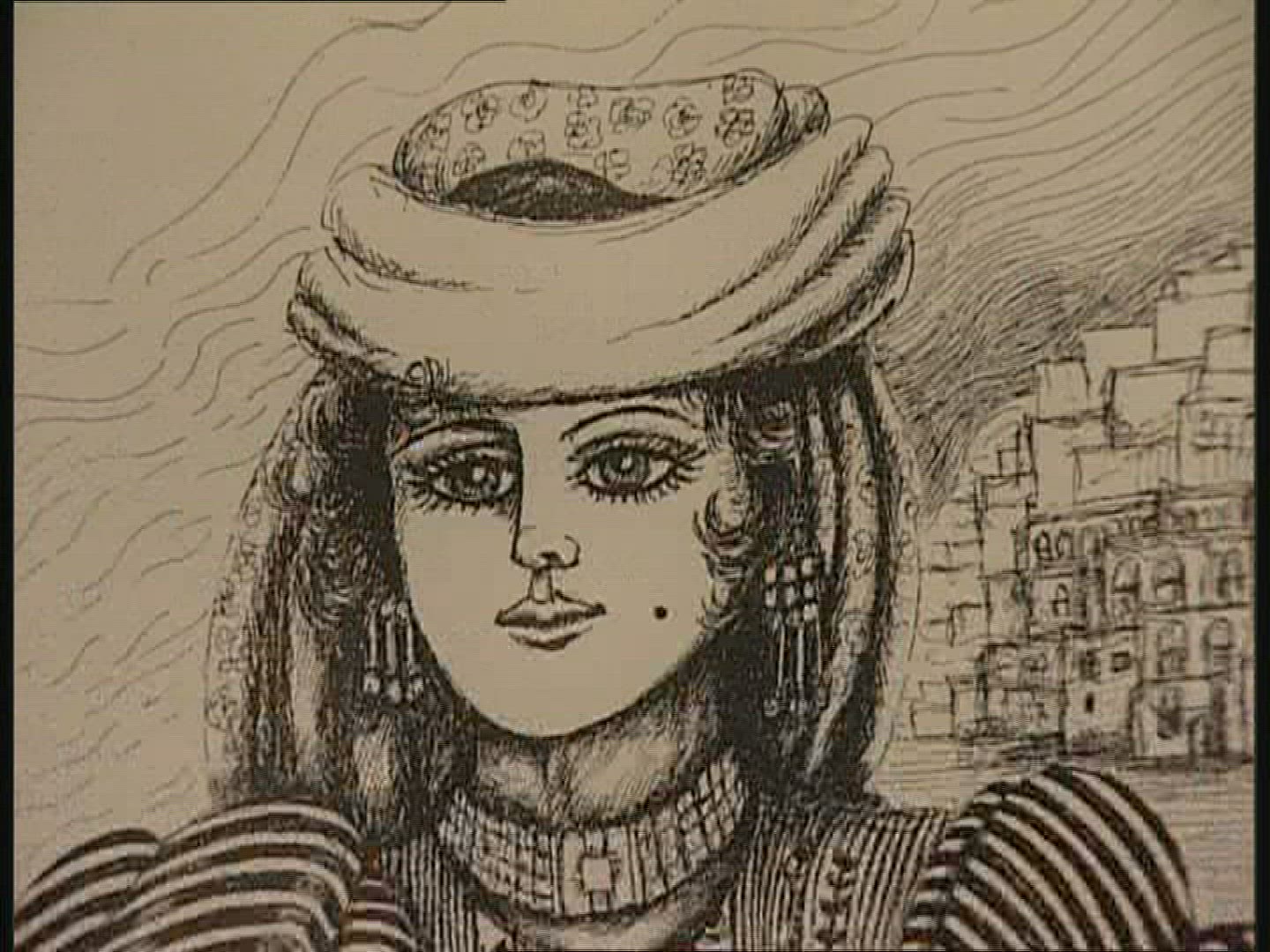 690874001 / Drawing / Queen of Saba / Bilquis / Yemen