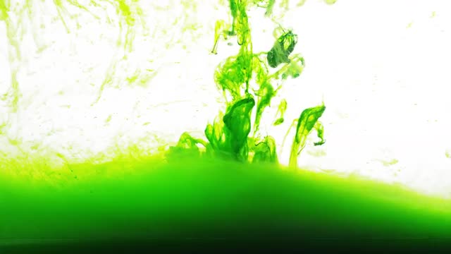 3-Green Ink Drops 1 of 2
