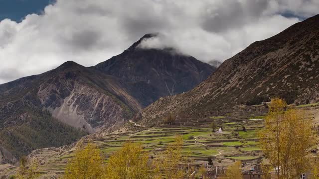 Manang city view timelapse