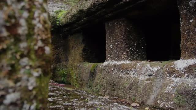 Waterfall in the Temple Ruins