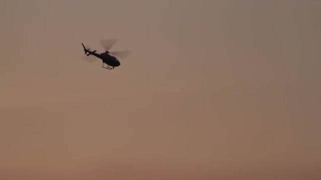 Helicopter at Sunset
