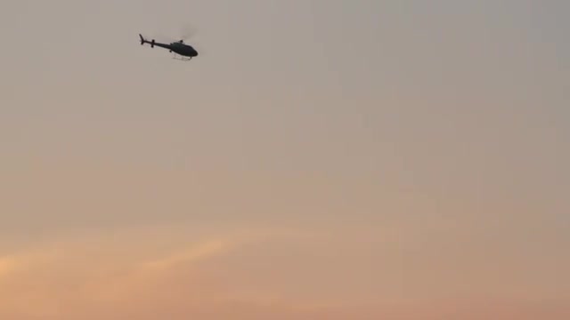 Helicopter at Sunset