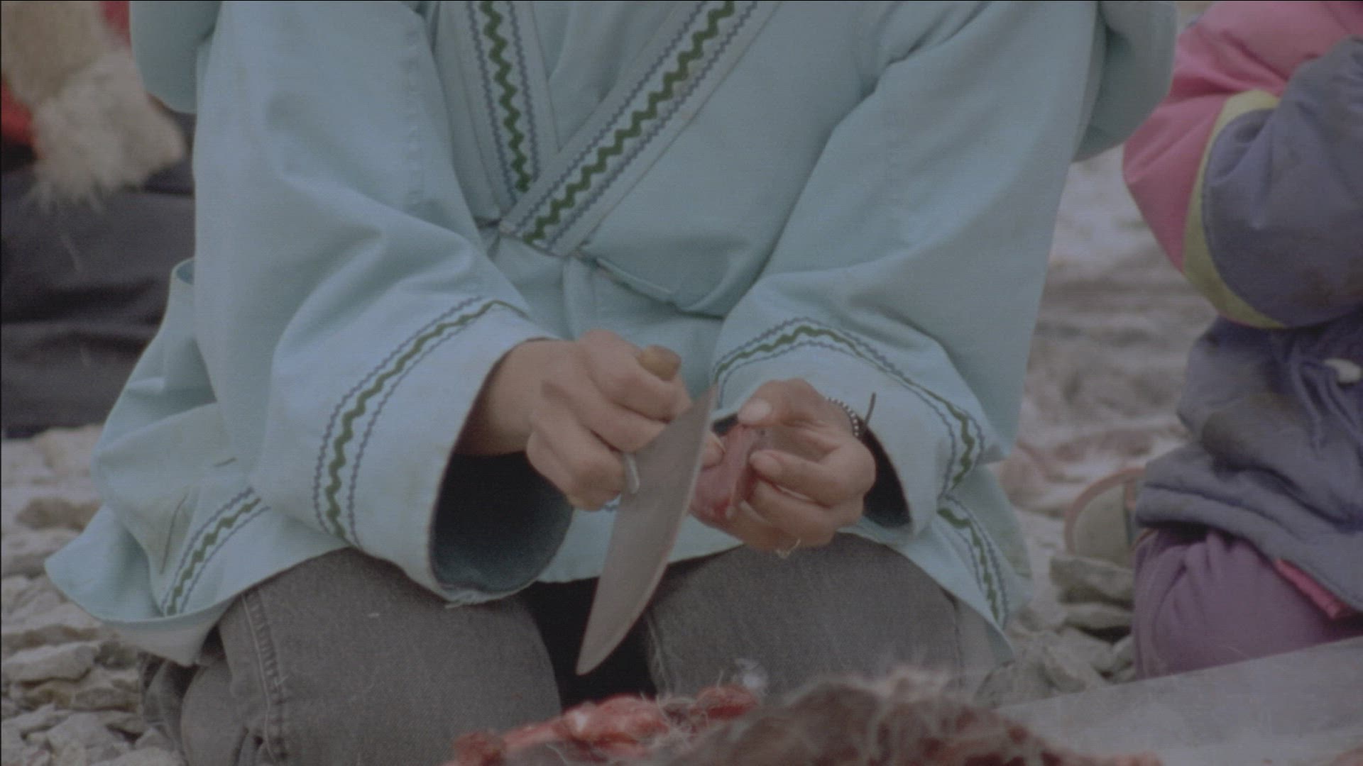 729915234 / Inuit / Meat / Eating / Arctic