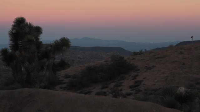 Desert Mountain Range at Sunset