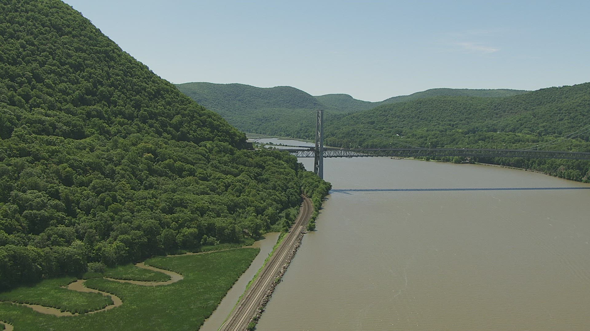 232193791 / Bear Mountain Bridge / Hudson River / New York State / USA / Aerial