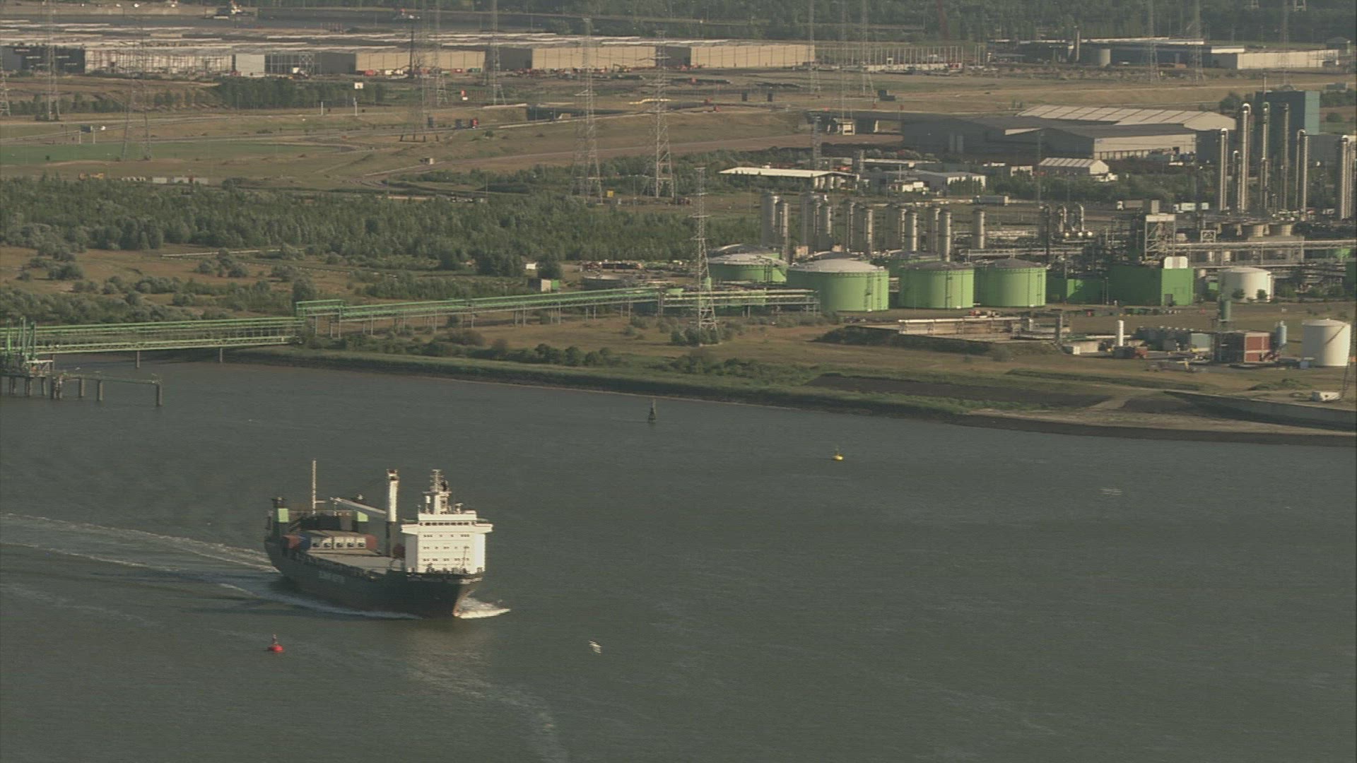465195358 / Harbor / Antwerp / Belgium / Aerial