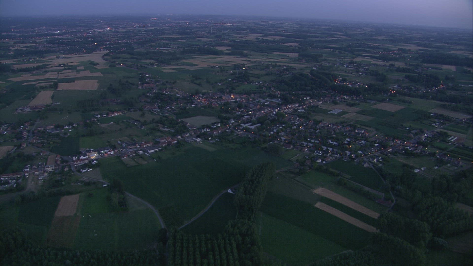 857575303 / Twilight / Landscape / Belgium / Aerial