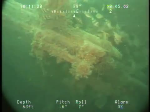 Underwater footage of the wreck of the Susan B. Anthony.