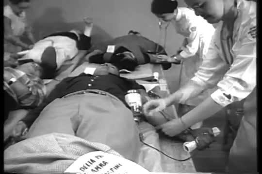 Students at San Francisco State College donate blood to a fellow student who suffers from hemophilia
