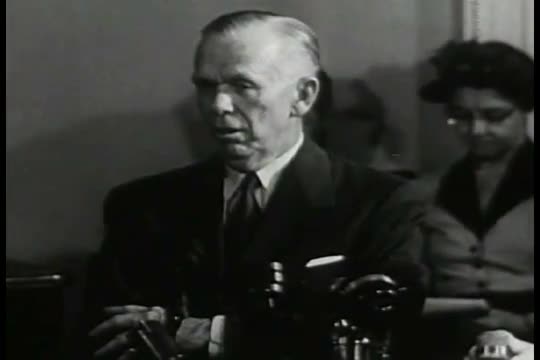 General George Marshall shares his support for the Marshall Plan in 1948.