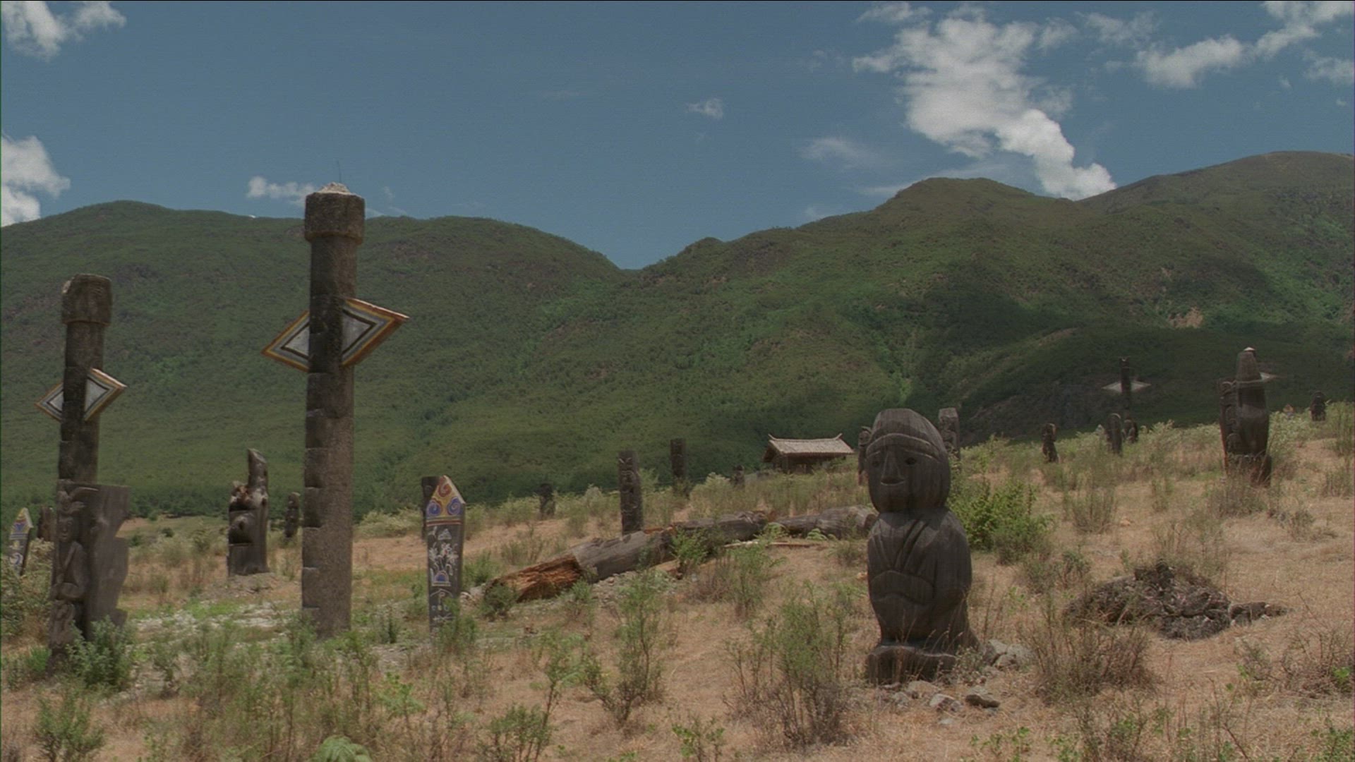 143975195 / Wooden Sculpture / Cemetery / China