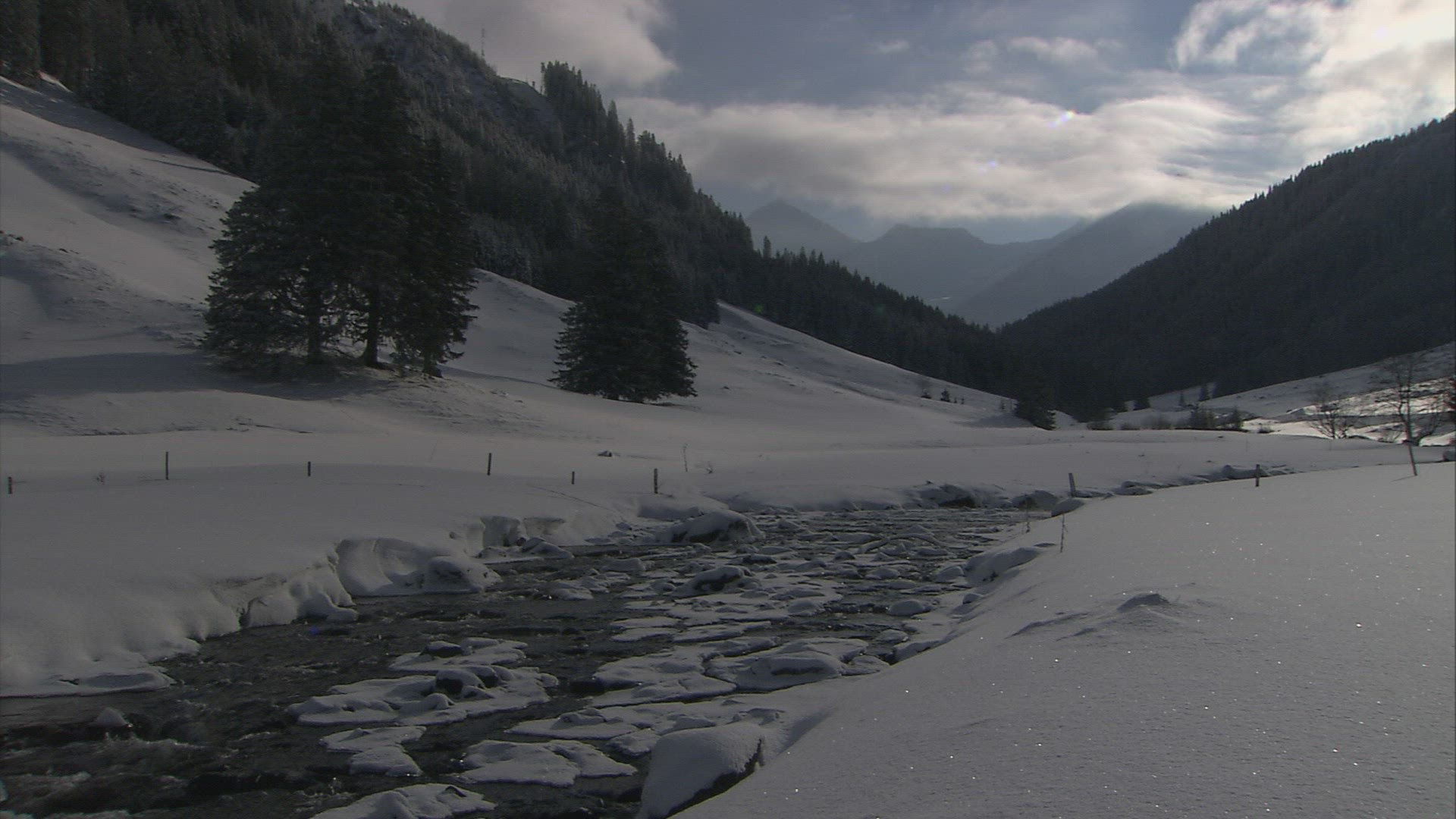 158546835 / Mountain Stream / Winter / Austria
