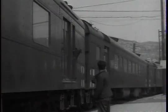 The U.S. Army Transportation Corps uses trains to deliver goods to the Korean War in the 1950s.