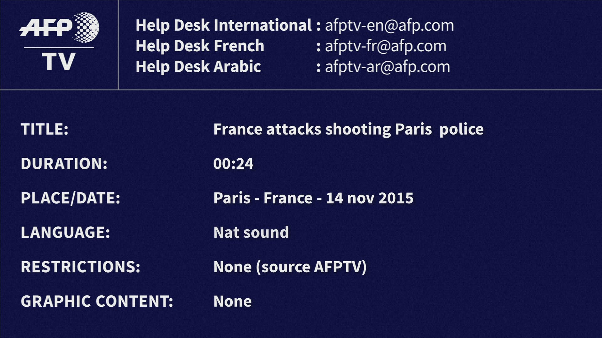 621002613 / News Footage / Nov 14, 2015