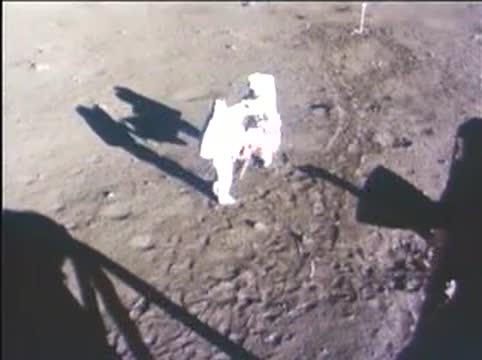 Apollo 11 astronauts on moon