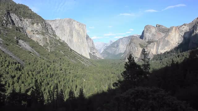 Yosemite valley with Half Dome visible in the background