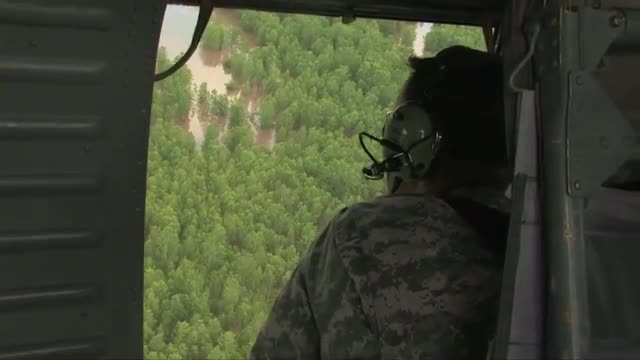The Missouri River floods in June 2011.