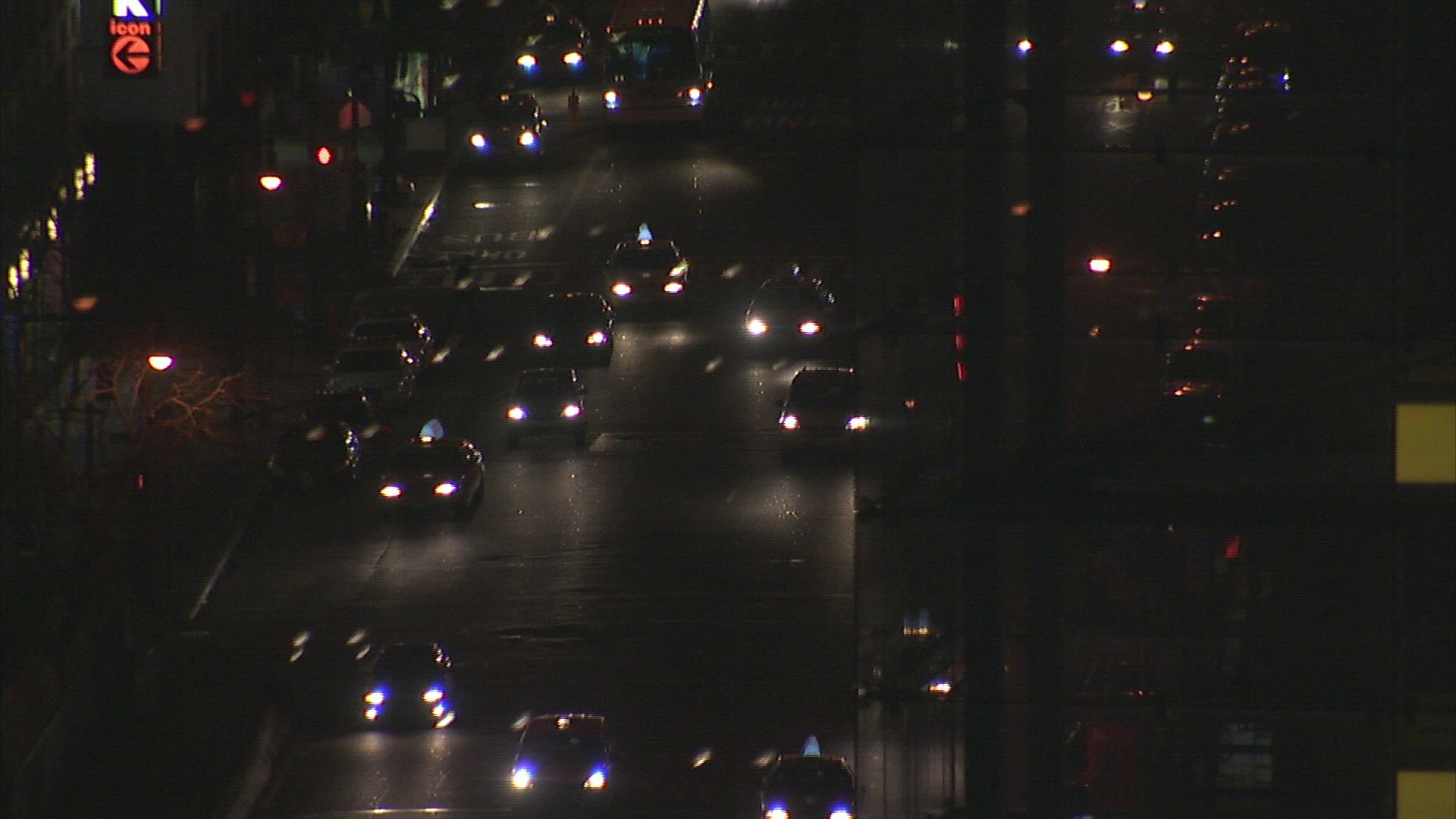 990438928 / Traffic / Night / Columbus Circle / New York City / USA