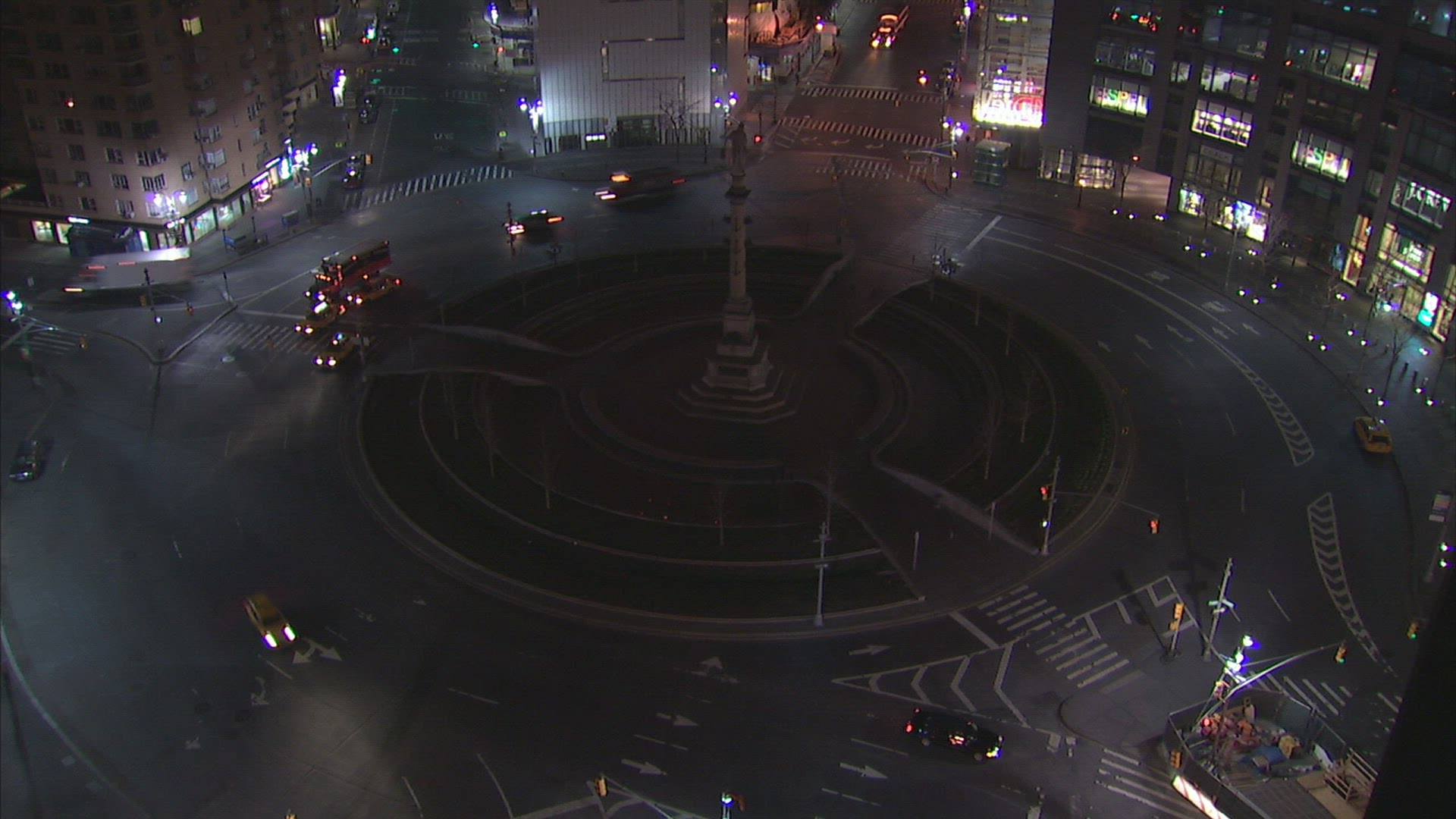 894162833 / Traffic / Night / Columbus Circle / New York City / USA