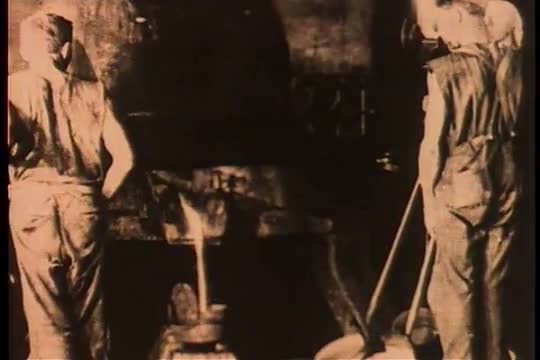 Steel workers in a factory ion 1928.