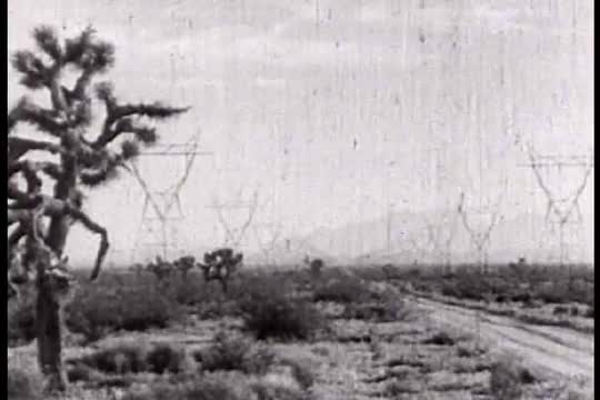 The construction of the Boulder Dam project in 1936 in the Bureau of Land Reclamation film with an e