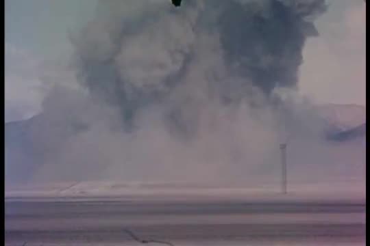 Ground burst effects of an atomic bomb