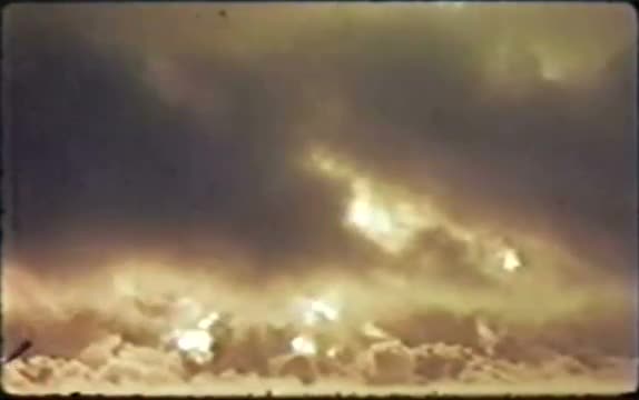 Operation Greenhouse nuclear tests in the South pacific in 1951 as test buildings are destroyed by b