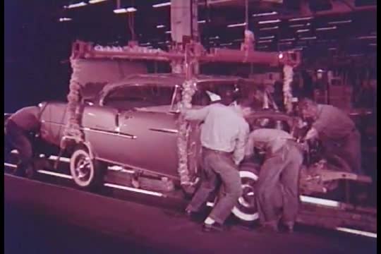 Flint Michigan is a bustling city in this 1950's film from General Motors celebrating the buildi