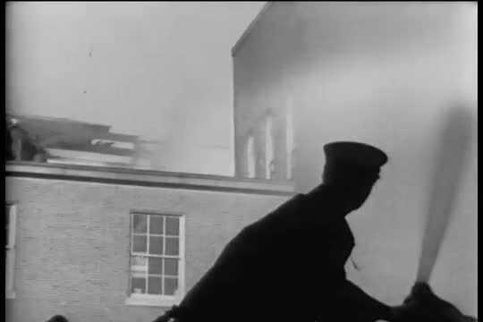 Brookline, Massachusetts high school fire in 1936.