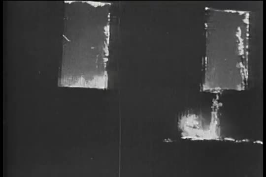 Fire in barracks at Governor's Island, 1927.