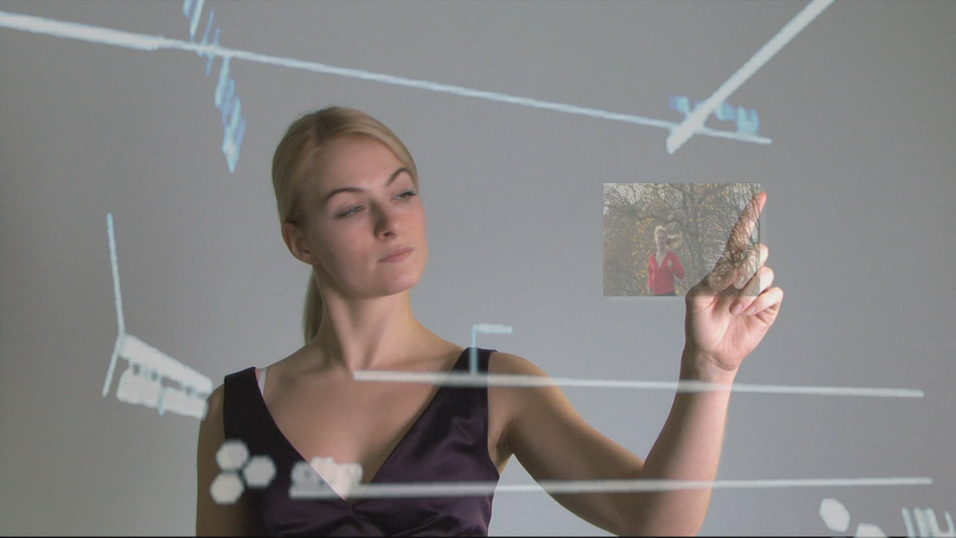 892100550 / Touch Screen / Touching / Futuristic